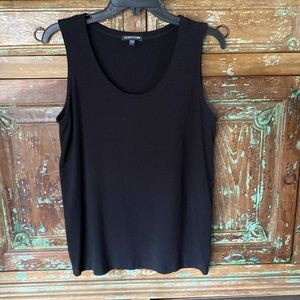 Eileen Fisher Black Scoop Neck Sleeveless Tank S